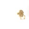 Gold French poodle dog icon isolated on white background. 3d illustration 3D render