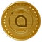 Gold futuristic siacoin cryptocurrency coin vector illustration