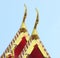 Gold of gable apex architecture in thailand temple