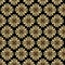 Gold Gatsby Art Deco Floral Pattern Background Design