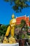 Gold Gautama Buddha statue monument