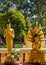 Gold Gautama Buddha statue monument