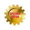 Gold gear with words `Special Offer`