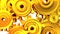 Gold Gears On White Background