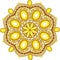 Gold gems mandala decoration for web design