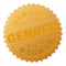 Gold GENDER Badge Stamp