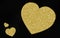 Gold giltter heart background