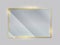 Gold glass transparent banners. Golden frame with glare reflection effect. Vector square acrylic isolated screen