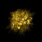 Gold glitter cloud explosion black background golden smoke texture glittering sparkle