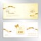 Gold glitter gift voucher, certificate, coupon for festive season