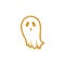 Gold Glitter Icon - Halloween ghost