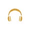 Gold Glitter Icon - Headset