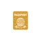 Gold Glitter Icon - Passport