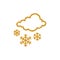 Gold Glitter Icon - Weather overcast snowing