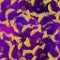 Gold glitter and purple tropical seamless pattern