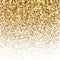 Gold glitter shine texture on a white background. Golden explosion of confetti. Golden abstract particles on a white