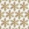 Gold Glitter Snowflake background