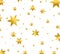 Gold glitter stars for decor or print with copy space.