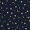 Gold Glitter Stars Seamless Pattern