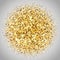 Gold glitter texture. Golden sparcle on transparent background. Amber particles. Luxory backdrop.