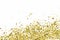 Gold Glitter Texture Isolated On White. Amber Particles Color. Celebration Background. Golden Explosion Of Confetti.