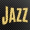 Gold glitter vector Inscription jazz.