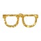 Gold glitter vector sunglasses.