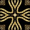 Gold glitter Vintage ornamental vector seamless pattern. Greek style patterned ornate background. Repeat geometric