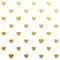 Gold glittering seamless pattern of hearts