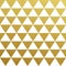 Gold glittering seamless pattern of triangles