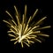 Gold glittering sparkle fireworks