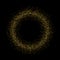 Gold glittering star dust circle