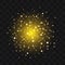 Gold glittering trail sparkling stardust abstract particles on b