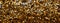 Gold glitters gems pattern spread dark background