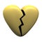 Gold glossy broken heart