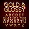 Gold and Glossy shining font