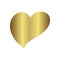 Gold gradient foil heart, Valentine day love golden design