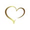 Gold gradient foil heart, Valentine day love golden design