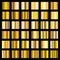 Gold gradient. Golden metal squares vector collection