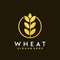 Gold Grain Flat Wheat logo Designs vector illustration
