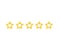 Gold, gray five stars shape on a white background. The best excellent business services rating customer experience concept.