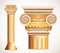 Gold greece column. Vector