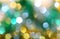 Gold and green blurred bokeh background, defocus, neon, holiday, gold, yellow, Christmas, spot, glow effect, party, New year