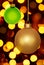 Gold and Green Christmas Ornaments Holiday Lights