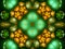Gold and green fractal kaleidoscope