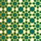 Gold and green islamic pattern design vector