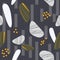 Gold and grey stones seamless pattern