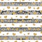 Gold grunge hearts craquelure stripes seamless pattern