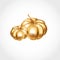 Gold Halloween Pumpkins decoration.