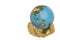 Gold hands keeping holding or protecting globe,3D illustration.